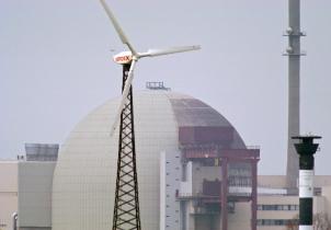 windmill and AKW Brokdorf