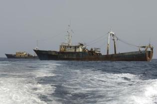 Chinese fishing ships graveyard