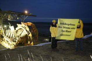 Brown coal mining action Jaenschwalde