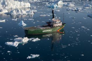 MY Arctic Sunrise in Greenland