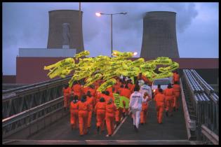 Protestaktion am AKW Sellafield 1995