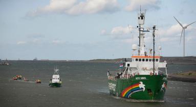 Arctic Sunrise Arrives in Amsterdam