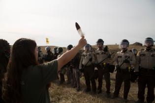 Protest at Standing Rock Dakota Access Pipeline in the US