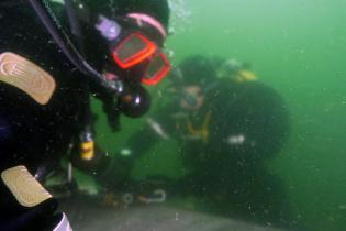 Underwater Protest Against Pipeline Laying