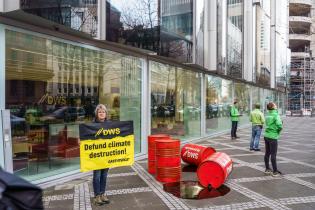 Protest at DWS Building in Frankfurt