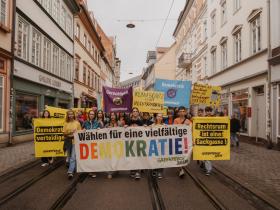 "Strengthening Democracy" – Appeal by Greenpeace Youth in Erfurt