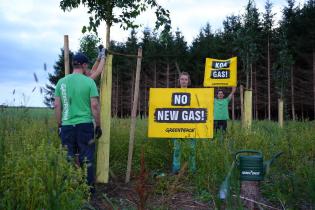 Planting Trees Protest Against Gas Drilling in Upper Bavaria