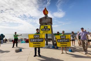 Demonstration against Borkum Gas Project in Germany