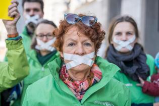 SLAPP Suit Protest Cologne