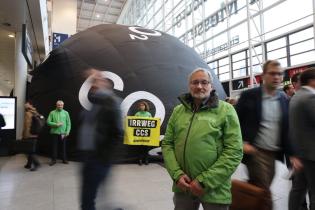 Protest at CCS trade fair in Hamburg