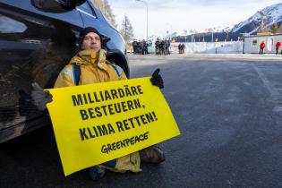 Greenpeace Activists Block Heliport Lago ahead of WEF, Davos