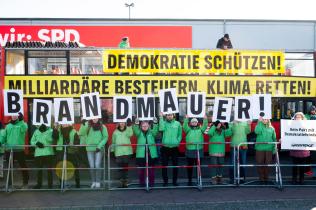 Protest During the Christian Democratic Union - CDU -Party Conference in the City Cube in Berlin