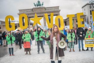 Baro Vicenta Ra Gabbert at Climate Strike 2025 in Berlin