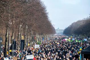 Demonstration in Berlin für Frieden in der Ukraine