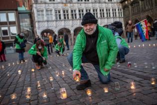 Vigil in Luebeck for Peace in Ukraine