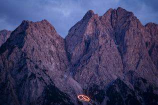 Mountain Fire Protest to G7 Summit in Elmau