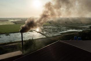 Black Smoke at Garment Factory Cambodia