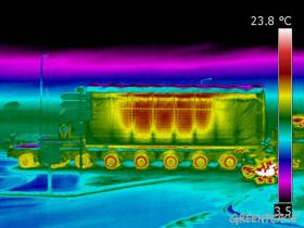 Thermografiebild eines der Castorbehälter