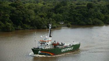 Greenpeace Amazon Tour mit der Arctic Sunrise im Amazonas, November 2003