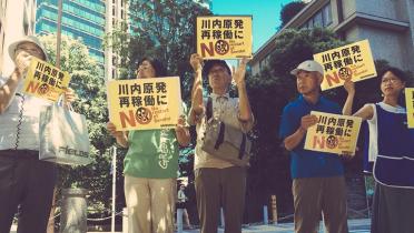 Demonstranten in Tokio