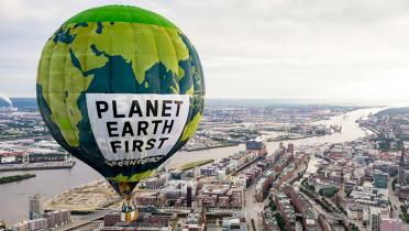 Ballonflug über Hamburg