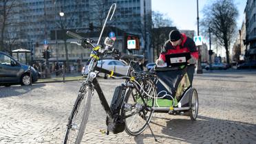 E-Bike mit Messgerät