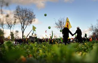 Demonstration in Dannenberg gegen den Atommüll-Transport von der Wiederaufbereitungsanlage La Hague ins Zwischenlager Gorleben, November 2011