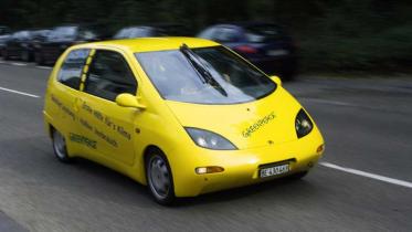 Greenpeace 3-Liter Auto SmILE auf der IAA, September 2005