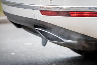 Car Exhaust at Multi Lane Street in Berlin