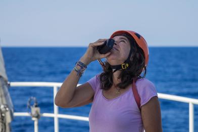 Captain of the Rainbow Warrior in the Mediterranean Sea