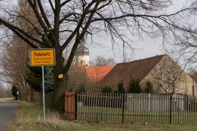 Village Poedelwitz Near Lignite Open Pit Mining Schleenhain