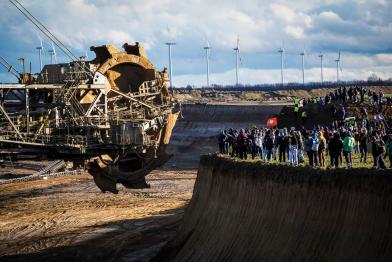 Demo an der Abbruchkante in Lützerath