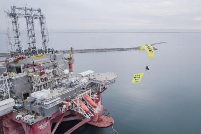 Greenpeace Romania Action against Neptun Deep Gas Drilling Platform in the Black Sea