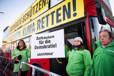 Protest During the Christian Democratic Union - CDU -Party Conference in the City Cube in Berlin