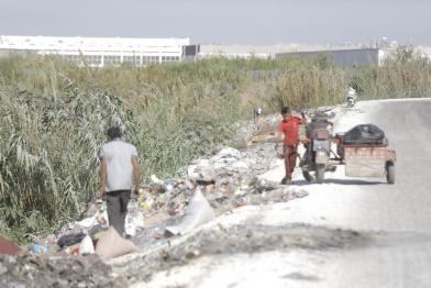 Plastikmülldeponie in Adana, Türkei