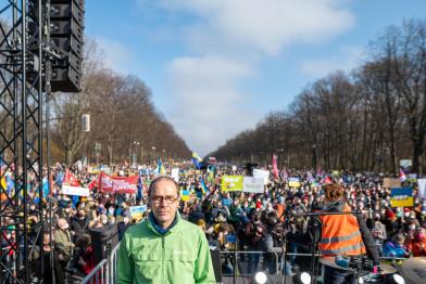 Demonstration in Berlin für Frieden in der Ukraine