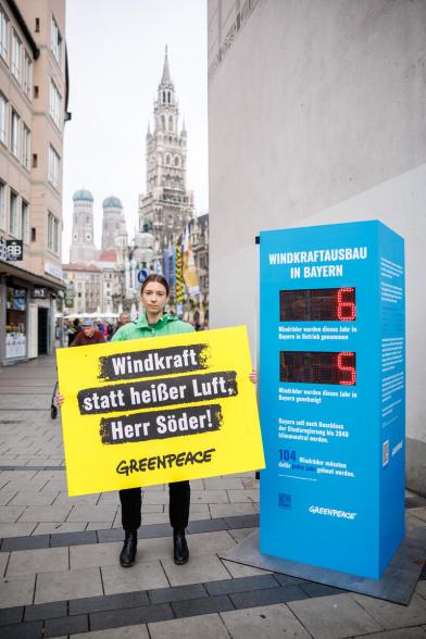 Wind Turbine Counter Installation in Marienplatz, Munich