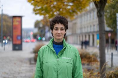 Protest at the Federal Party Conference of the Greens in Wiesbaden