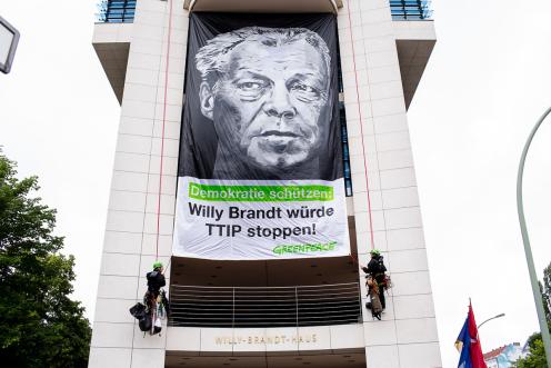 TTIP Protest at SPD Convention in Berlin