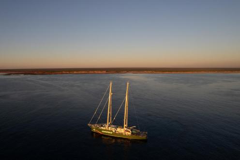 Rainbow Warrior Sails along the Kimberley Coast in Western Australia