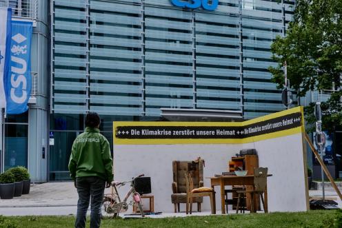 Protest against Climate Policy in front of CSU Headquarter in Munich