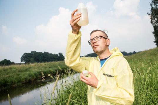 Water sampling from German River