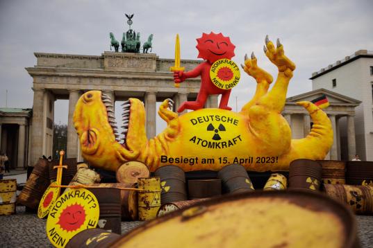 Shut Down of Nuclear Power Plants: AKW Dinosaur in Berlin