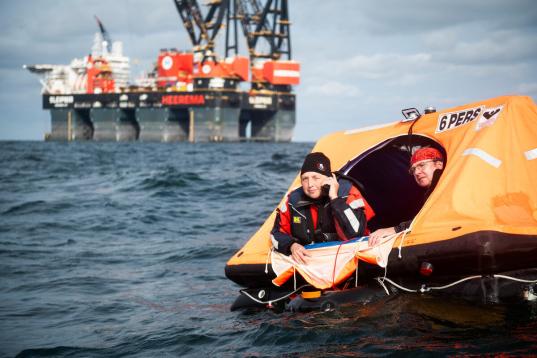 Floating Protest Camp off Borkum - Photos by Chris Grodotzki