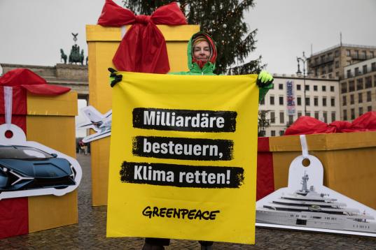 Activists Protest for a Billionaire's Tax in Germany