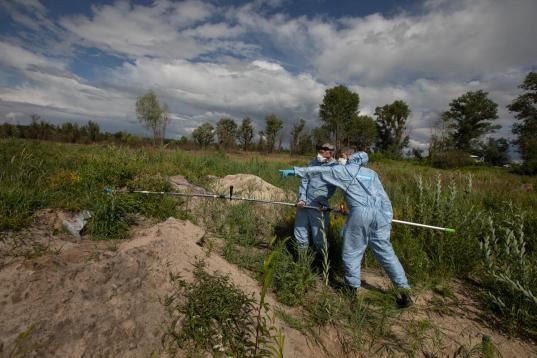 Examination around Chornobyl for Radioactivity