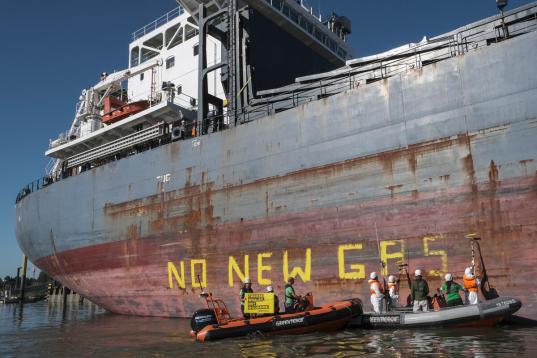 "No New Gas" - Protest in Brake