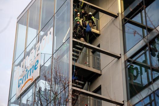 Protest against Waste of Resources at Amazon Munich