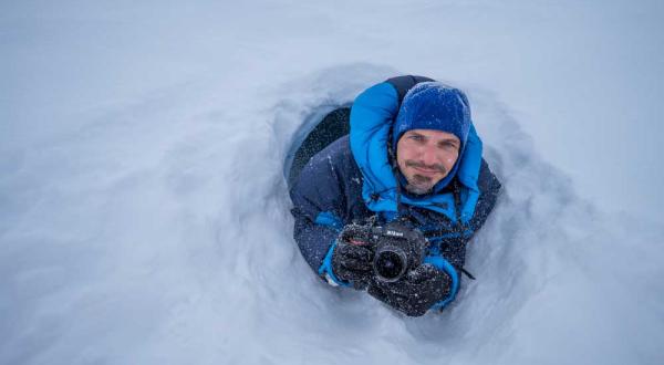 Der Fotograf Markus Mauthe in Russland im Eis