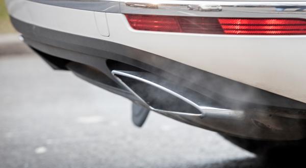 Car Exhaust at Multi Lane Street in Berlin